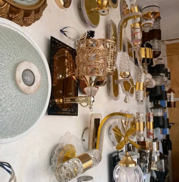 Lampe dorée