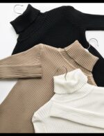 Pull colle roulé mixte – Image 5