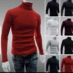 Pull colle roulé mixte