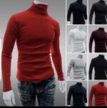 Pull colle roulé mixte